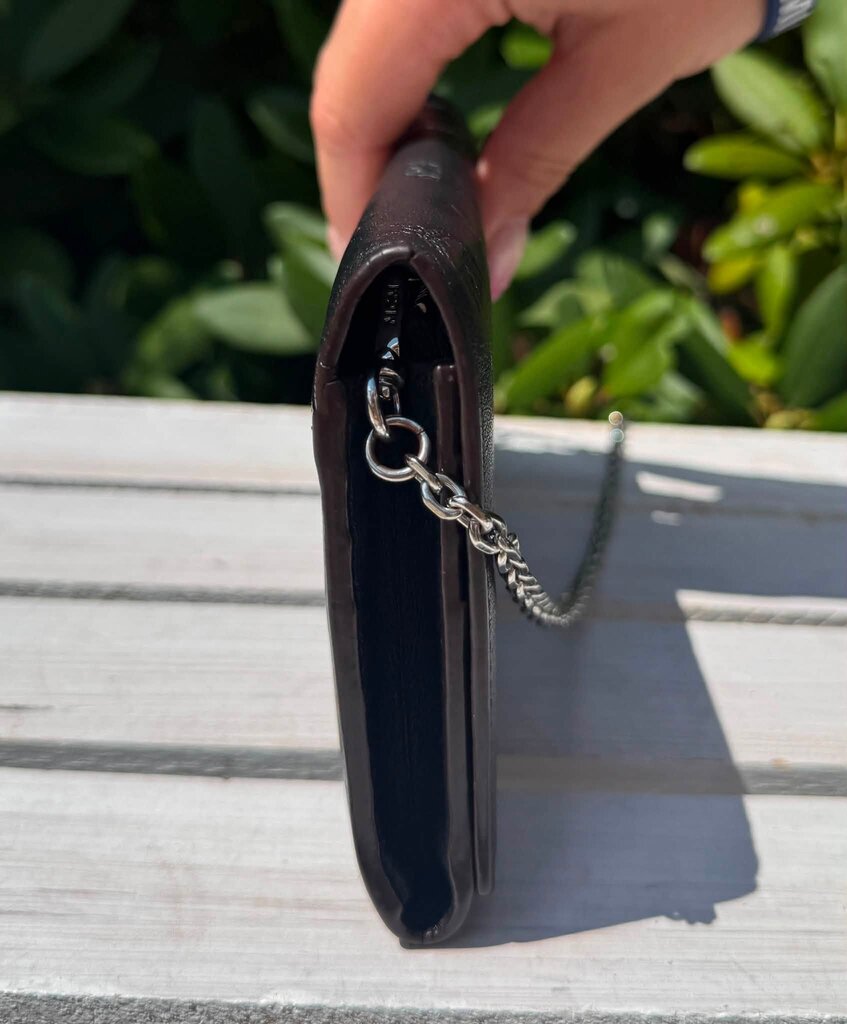 MCM Embossed Leather Wallet on Chain