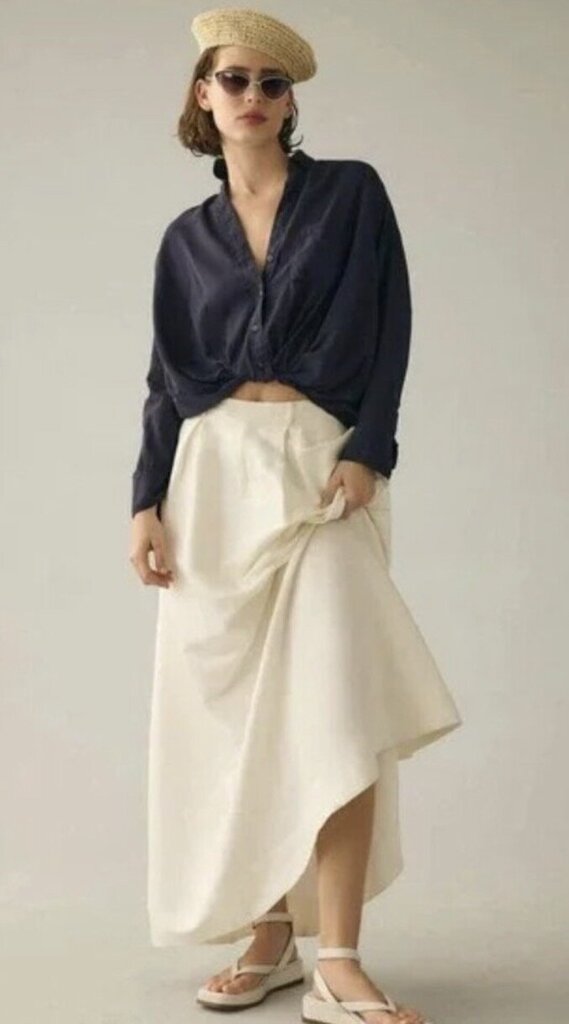 NWT Pilcro Twist-Front Buttondown Top - Size Medium