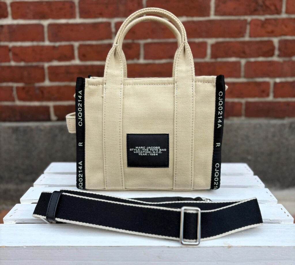 Marc Jacobs The Jacquard Small Tote Bag in Warm Sand - Retails $328