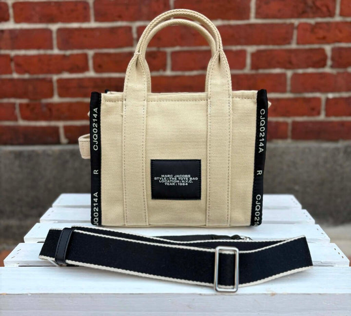 Marc Jacobs The Jacquard Small Tote Bag in Warm Sand - Retails $328