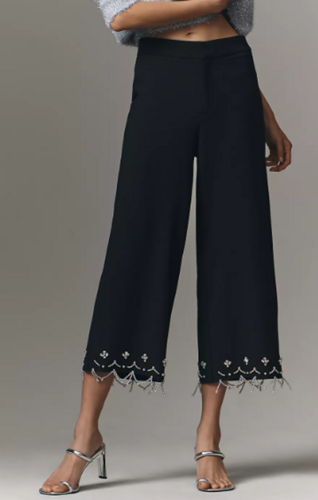 Anthropologie Crystal Crop Trousers - Size 12