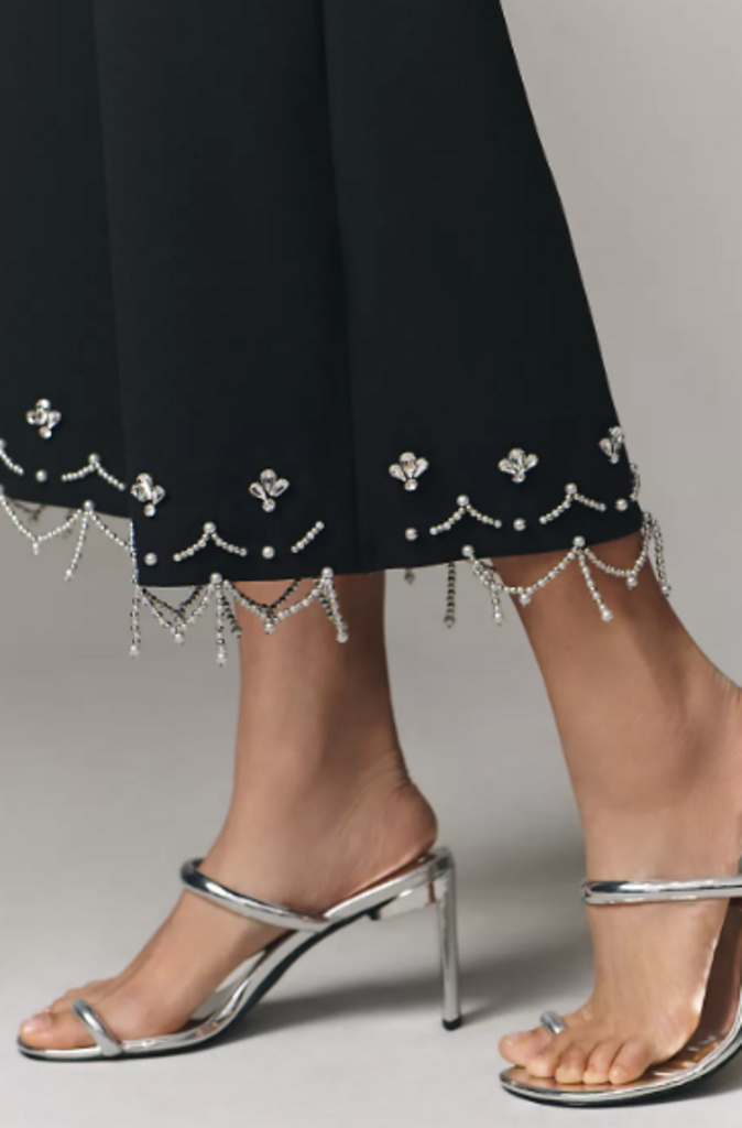 Anthropologie Crystal Crop Trousers - Size 12