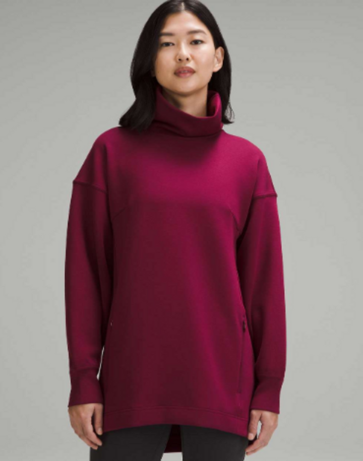 Lululemon Modal-Blend Turtleneck Tunic in Deep Luxe - Size 8 (Retails for $128)