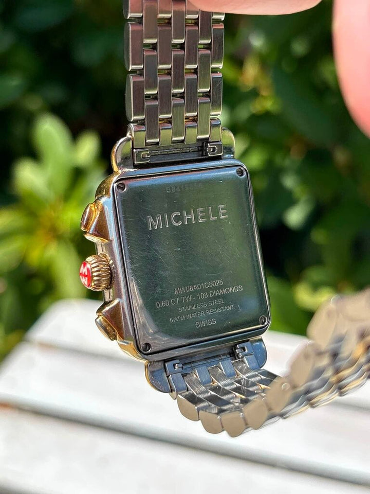 Michele Two-Tone Signature Deco Watch (Retails for $2,995)