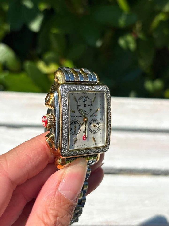 Michele Two-Tone Signature Deco Watch (Retails for $2,995)