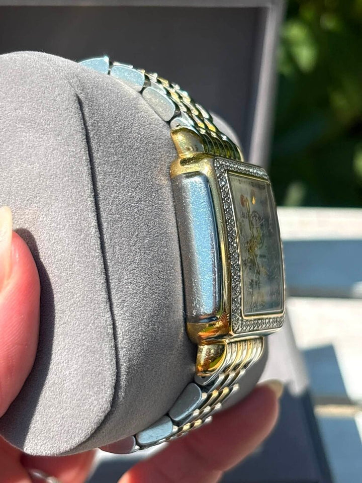 Michele Two-Tone Signature Deco Watch (Retails for $2,995)