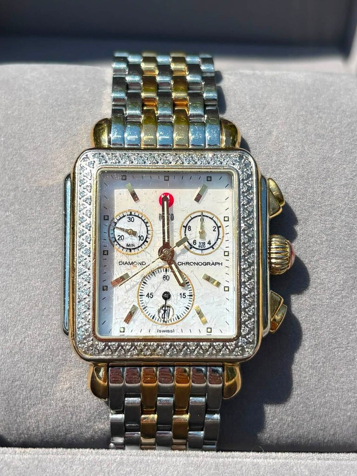 Michele Two-Tone Signature Deco Watch (Retails for $2,995)