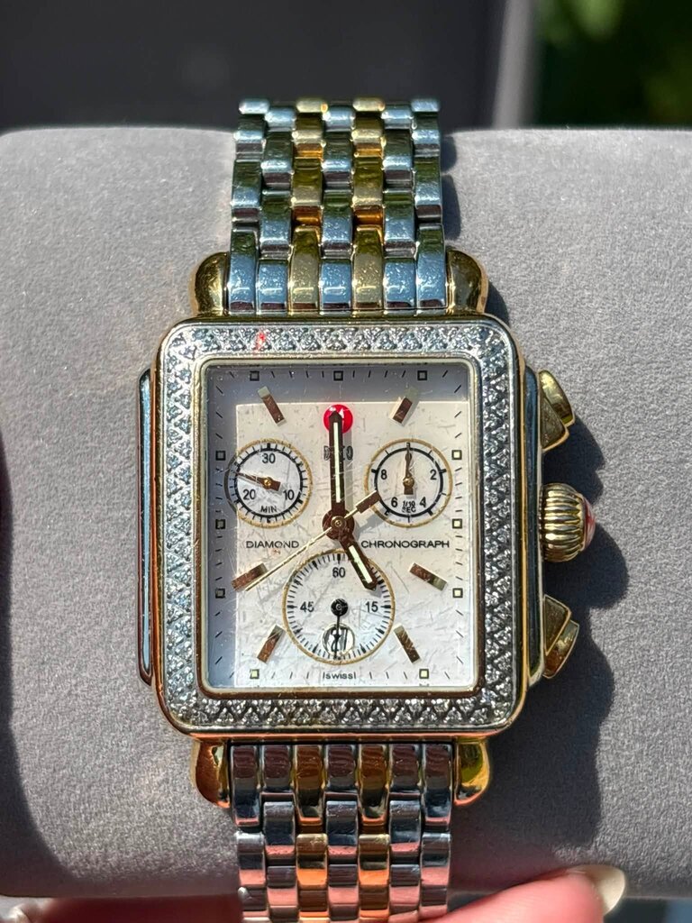 Michele Two-Tone Signature Deco Watch (Retails for $2,995)