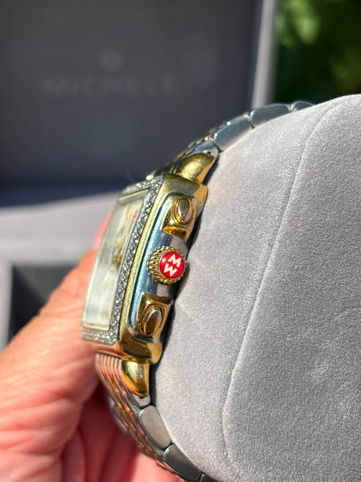 Michele Two-Tone Signature Deco Watch (Retails for $2,995)