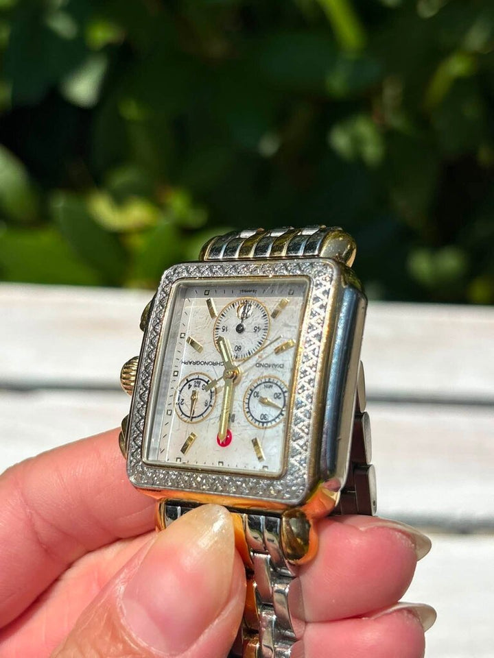 Michele Two-Tone Signature Deco Watch (Retails for $2,995)