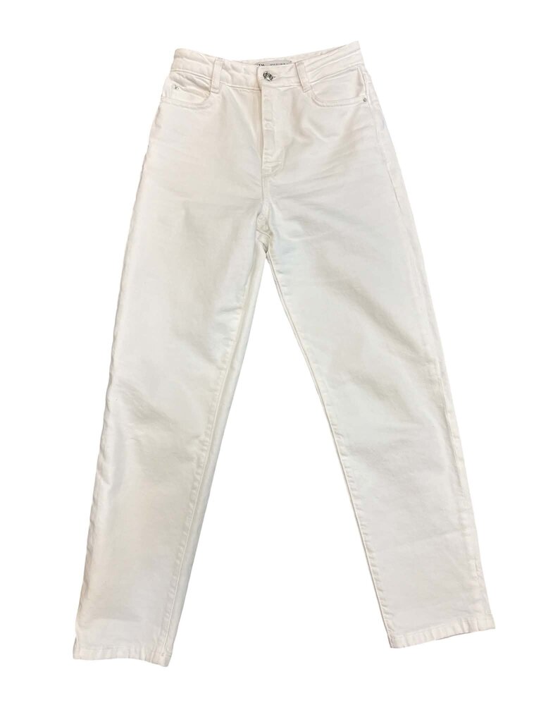Zara High Rise White Jeans - Size 2