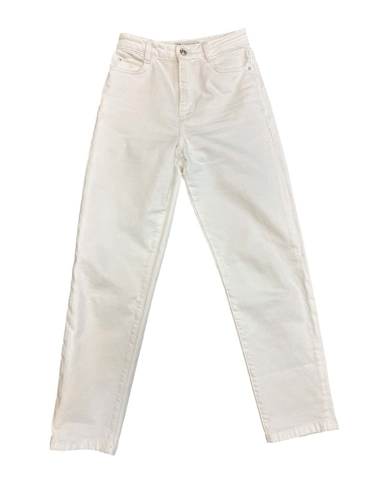 Zara High Rise White Jeans - Size 2