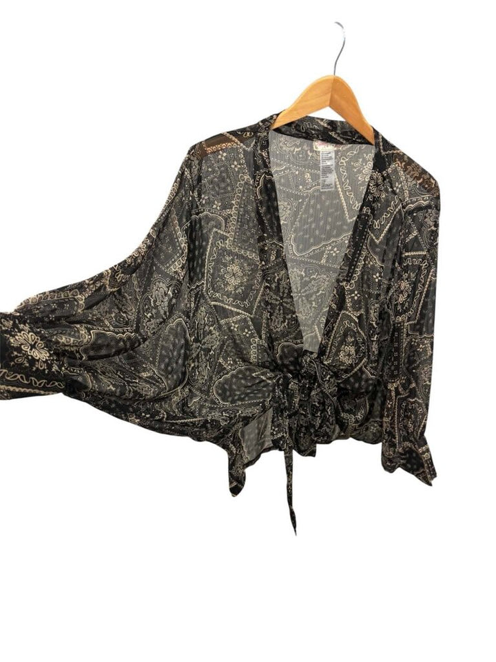 Free People Golden Hour Front Tie Top- One Size