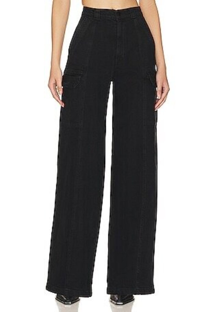 Hudson High Rise Cargo Jeans In Black - Size 24 (Retails for $245)