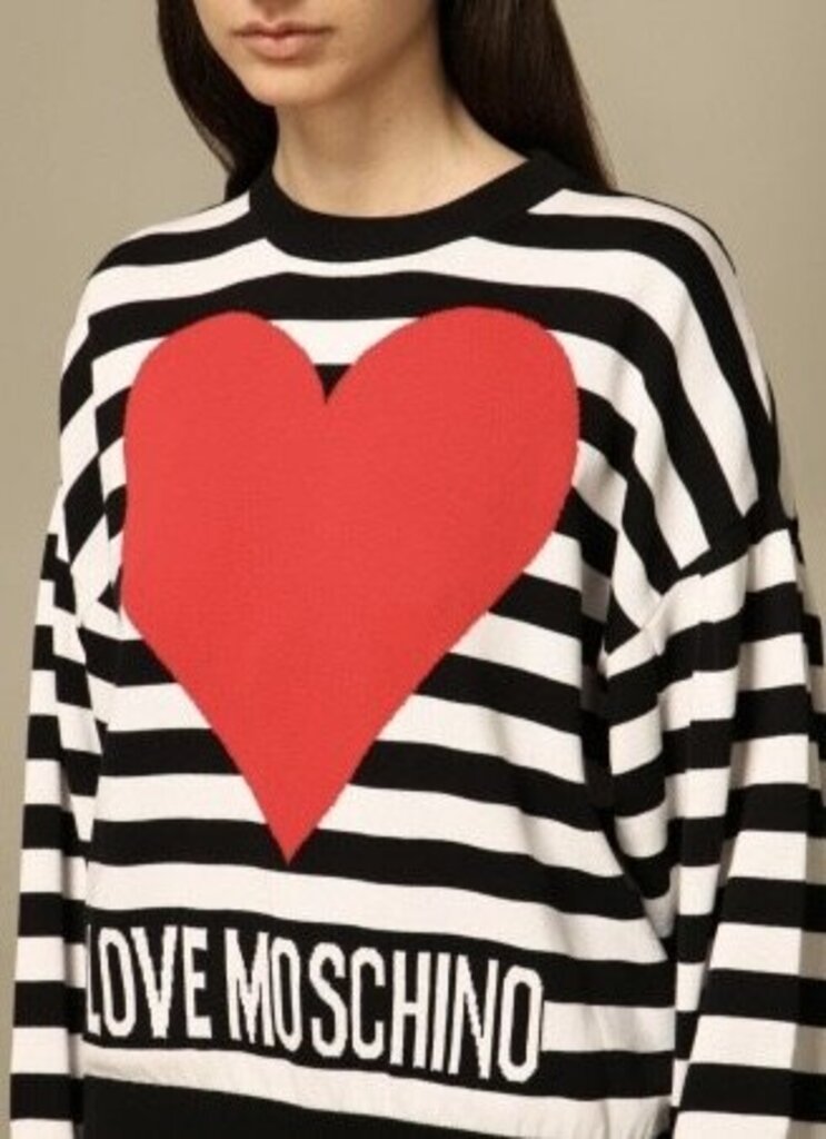 Love Moschino Striped Crewneck Sweater - Size 4