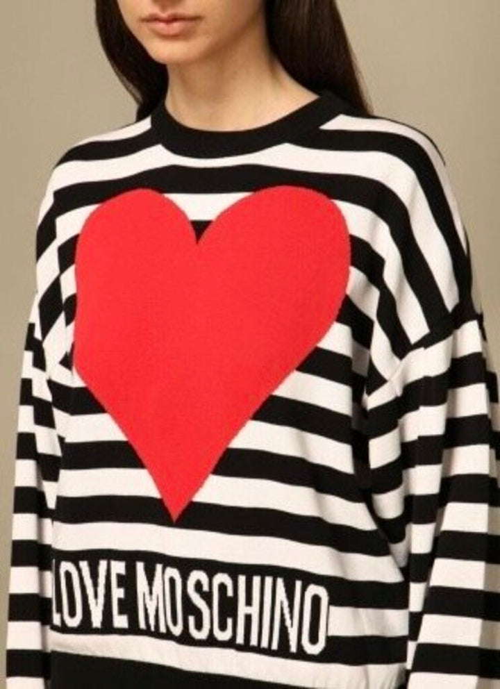 Love Moschino Striped Crewneck Sweater - Size 4