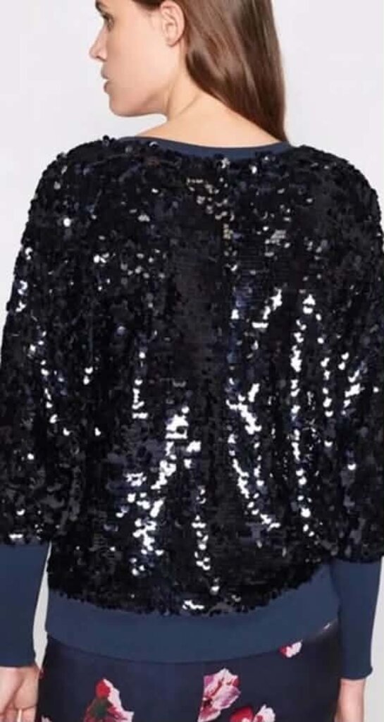 Joie Sequin Sweater In Blue - Size Large