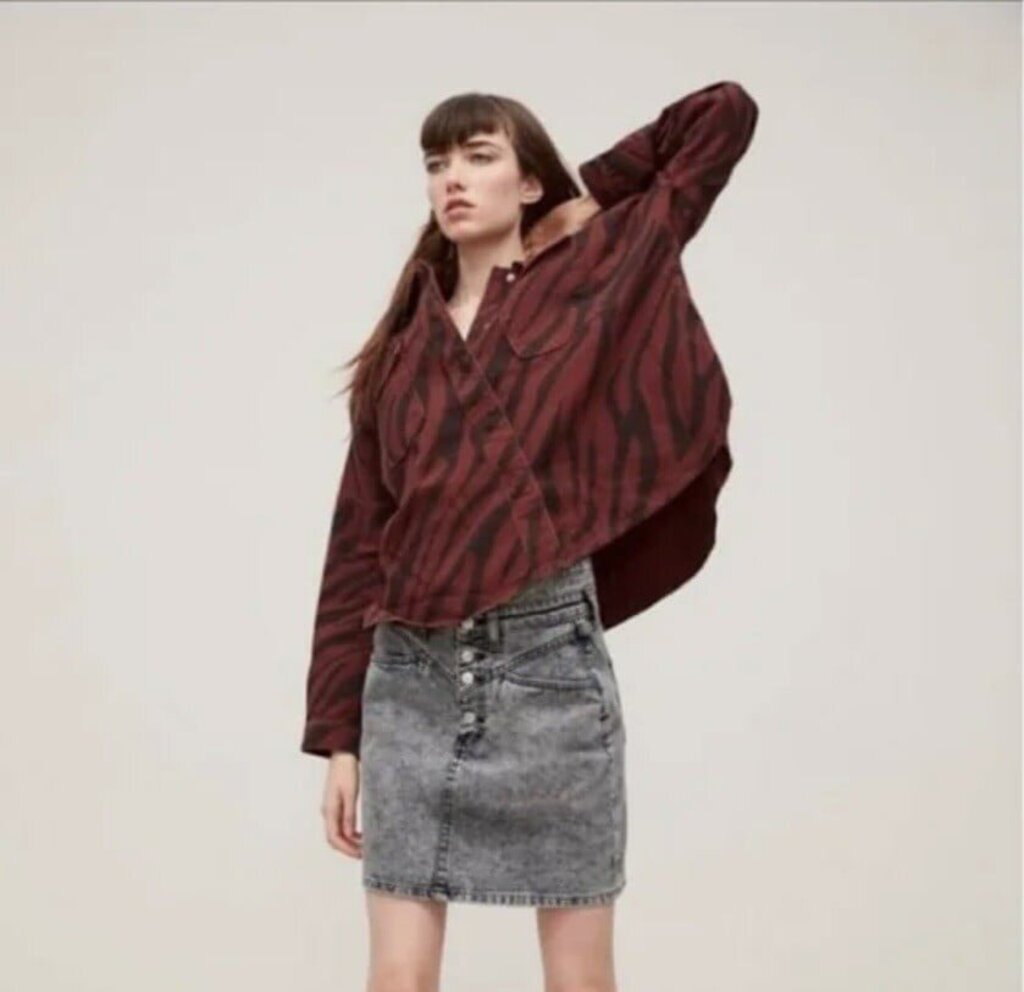 Zara Mod Zebra Print Cropped Jacket - Size Medium