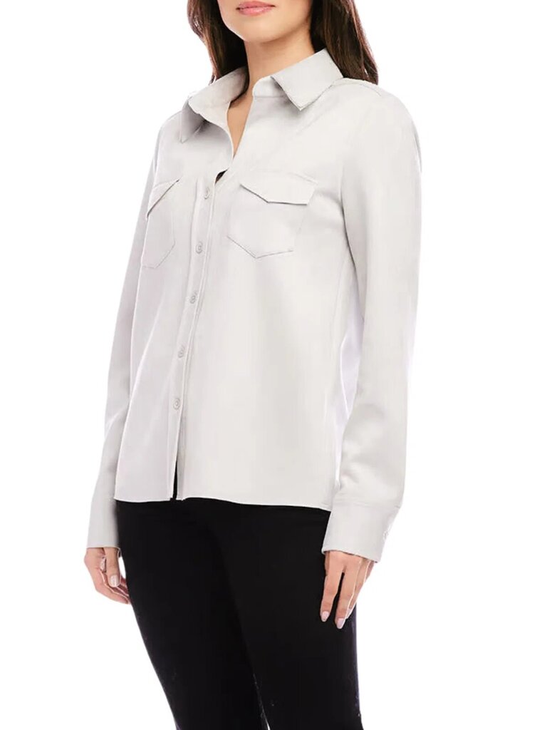 Karen Kane Faux Suede Shirt - Size XL