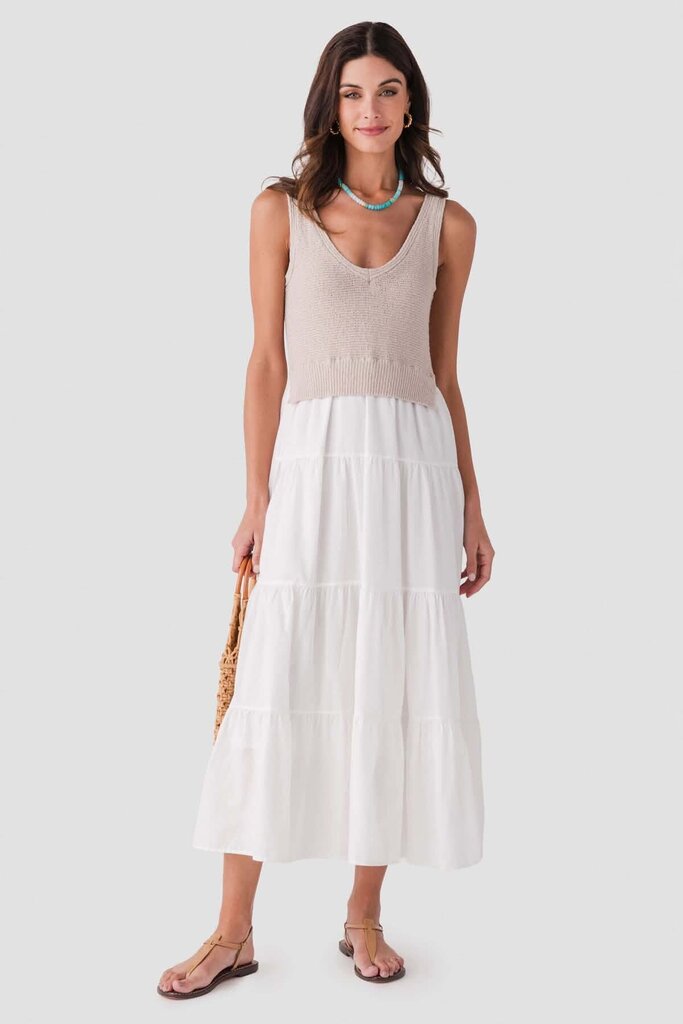 Elan Mixed Media Maxi Dress - Size Medium