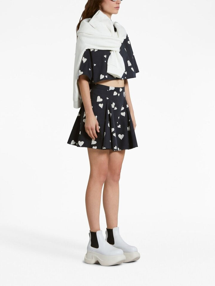 Marni Heart Print Crop Button Down Shirt - Size 38