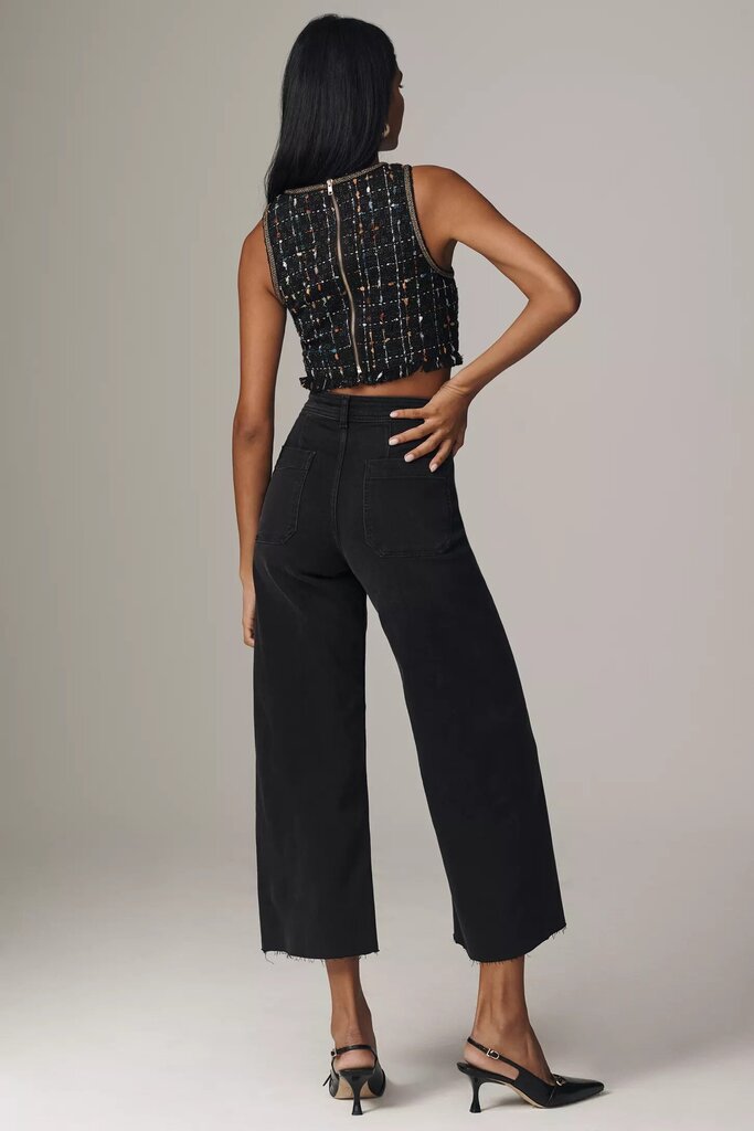 Maeve The Ettie High-Rise Crop Wide-Leg Jeans - Size 27