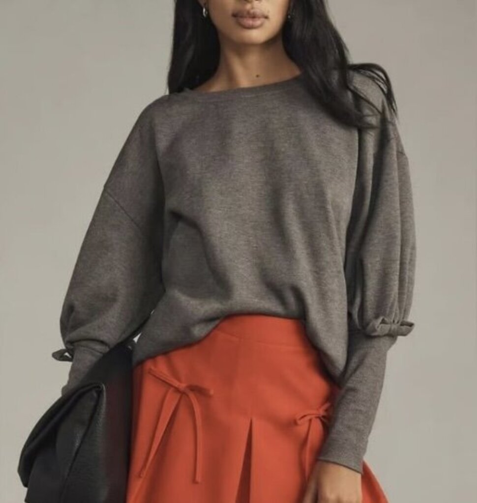 Maeve Puff-Sleeve Pullover Sweater - Size Small