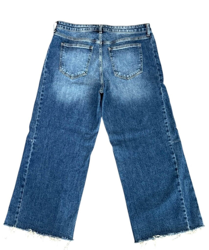 Kut From The Kloth Meg High-Rise Wide-Leg Jeans In Exhibited - Size 12