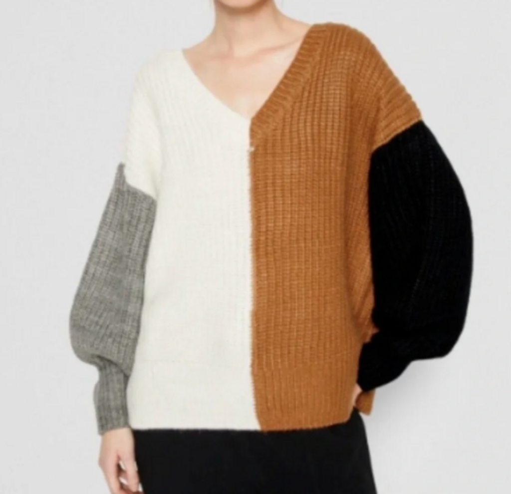 Cinq a Sept Antonella Colorblock Sweater - Size Small