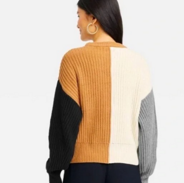 Cinq a Sept Antonella Colorblock Sweater - Size Small