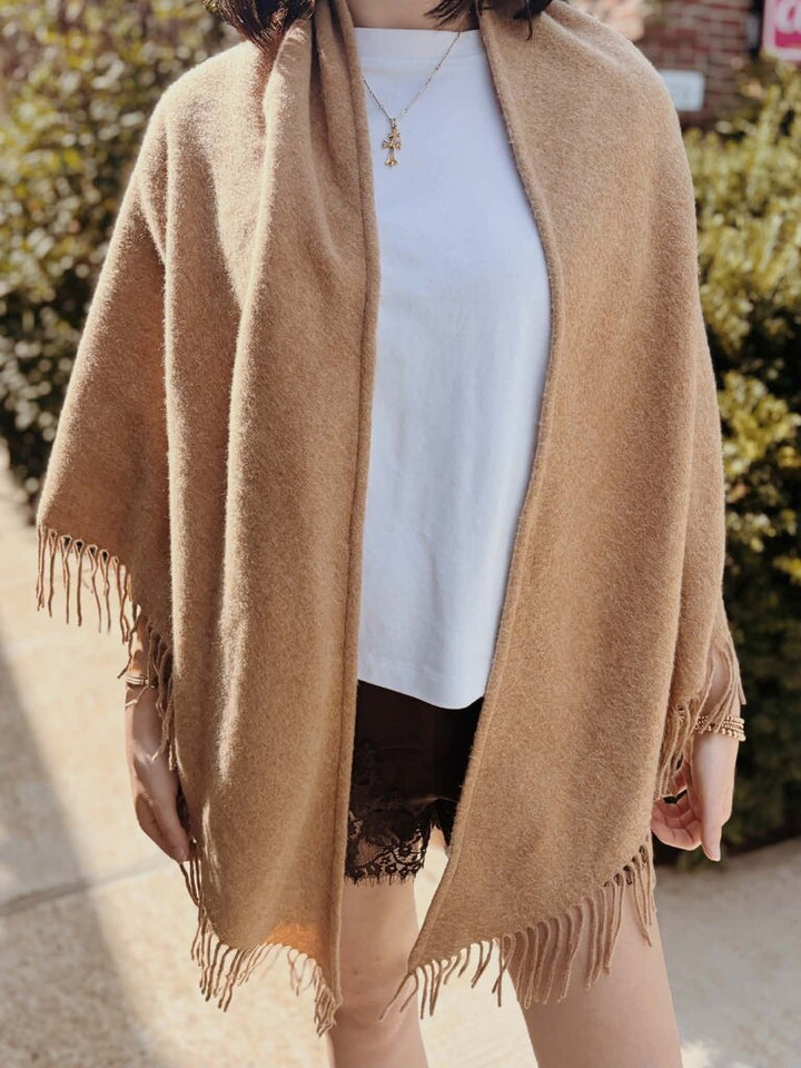 Joie Fringe Shawl - Size OS