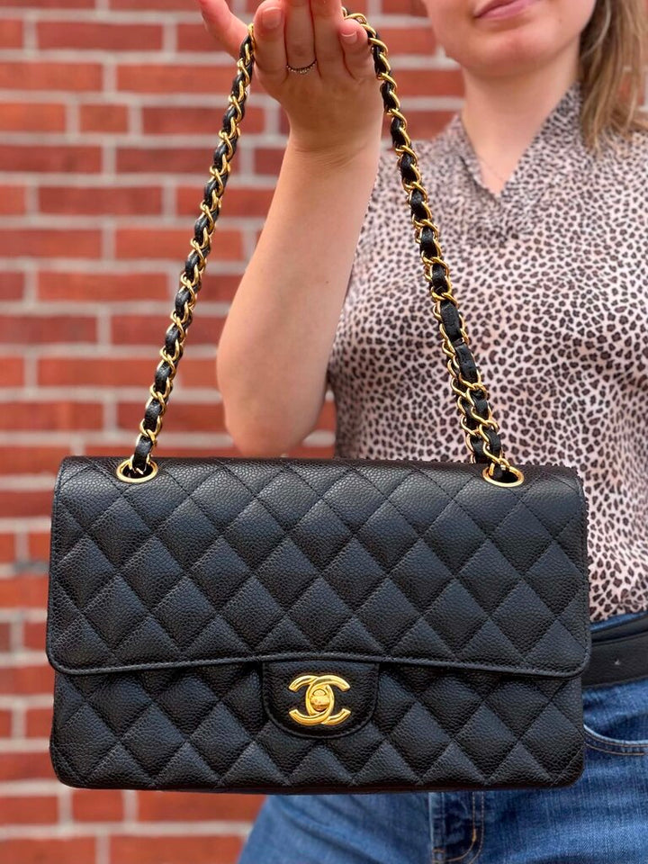 CHANEL Classic Medium Flap Bag In Black