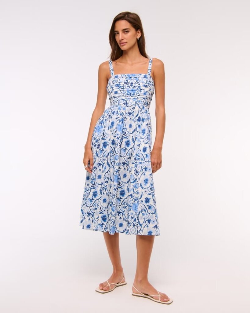 Abercrombie & Fitch NWT Emerson Poplin Wide Strap Dress - Size Medium