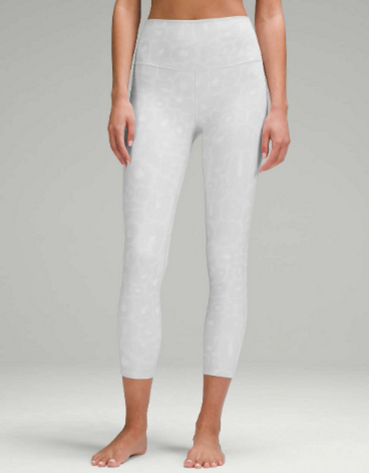 Lululemon NWT Align High Rise Pant 25" In Spray Leopard Grey Multi - Size 8 (Retails for $98)