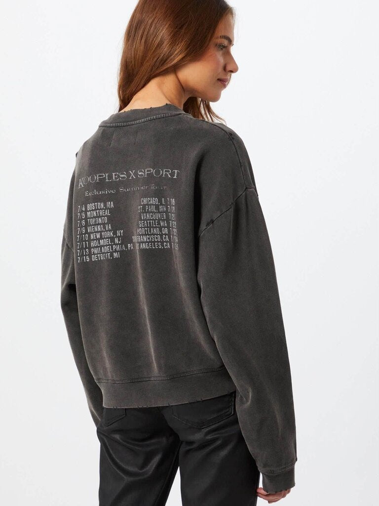 The Kooples X Sport Distressed Summer Tour Pullover - Size Medium