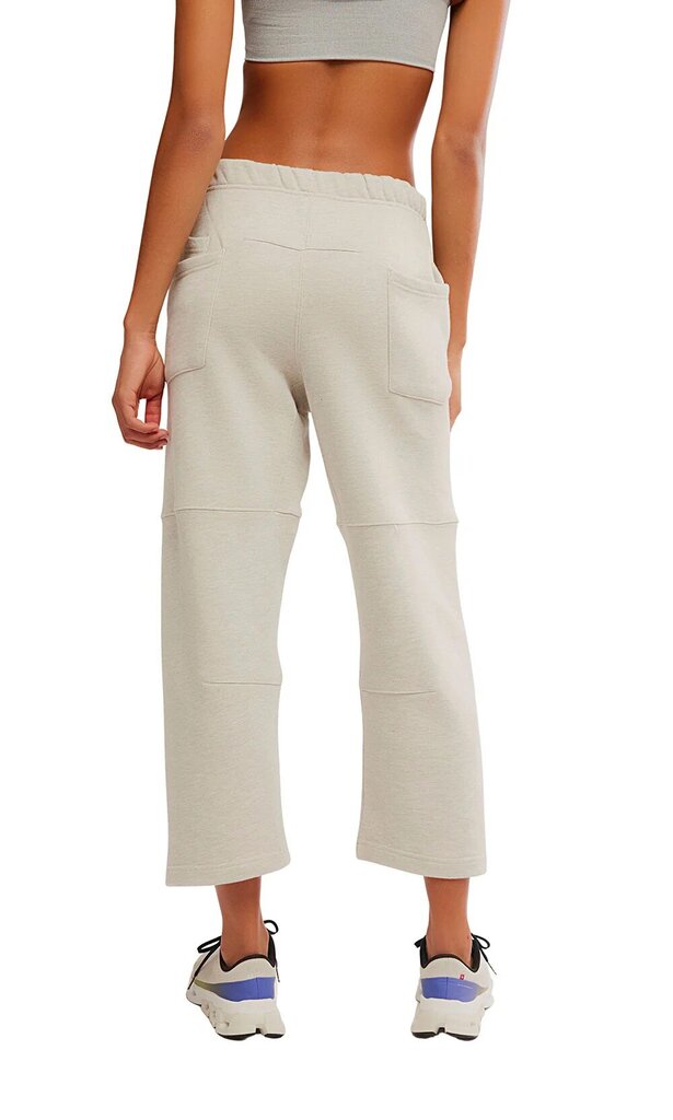 Free People Top Score Barrel Pants in Heather Grey - Size Large