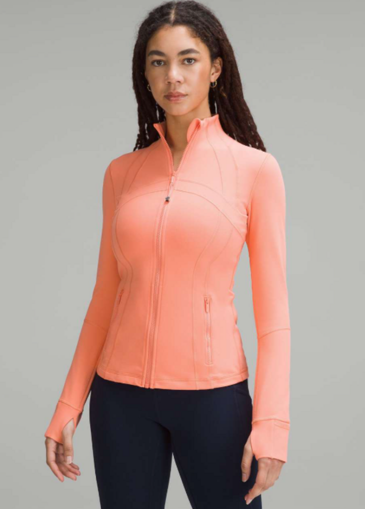 Lululemon NWT Define Jacket *Luon in Sunny Coral - Size 12