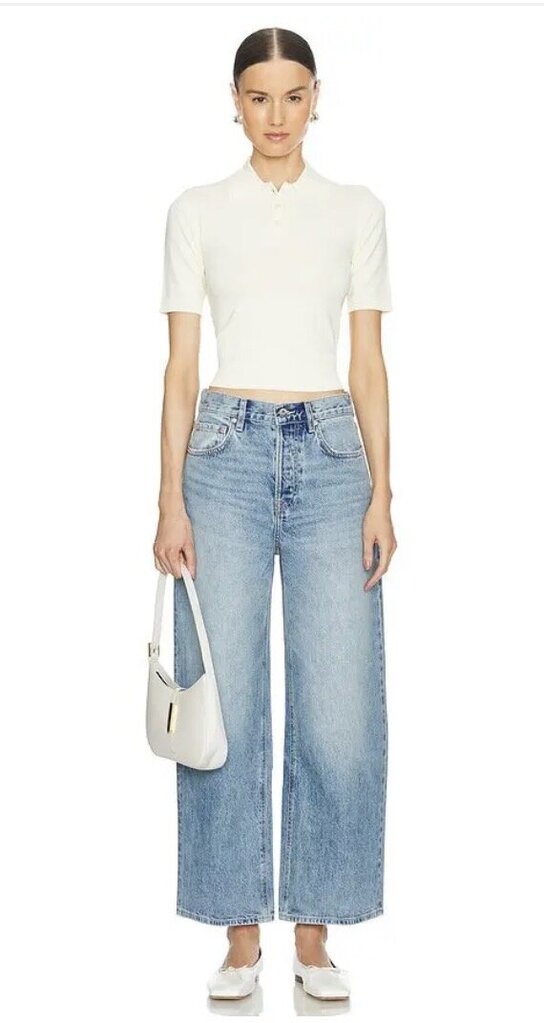 GRLFRND The Norah High Rise Crop Wide Leg Jeans NWT - Size 29