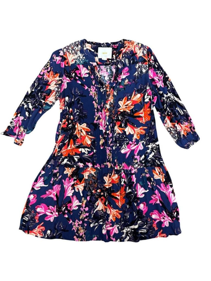 Maeve Caravane Floral Drop Waist Dress - Size Medium