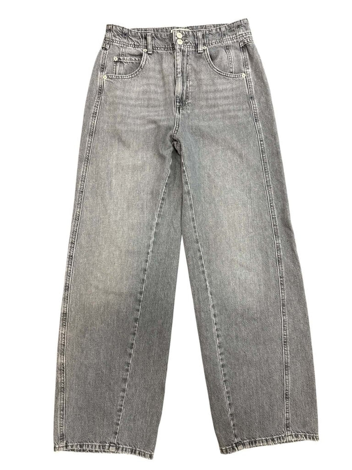 Free People We The Free Aster High Rise Straight Jeans In Gray - Size 29