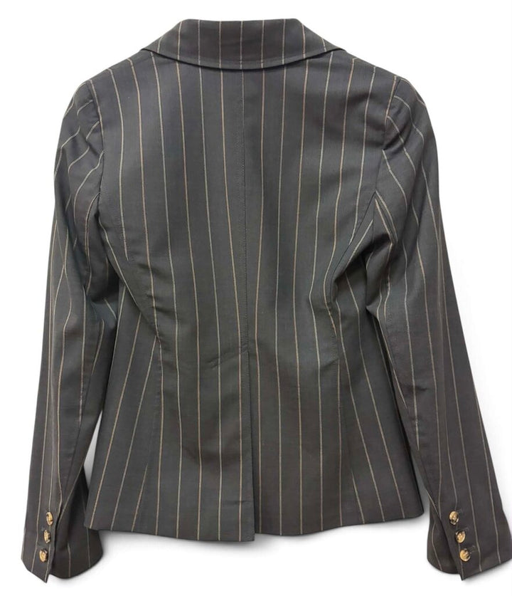 Theory Striped Slim-Fit Blazer - Size 0