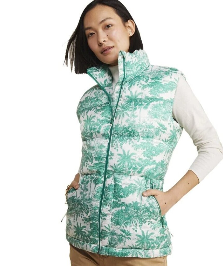 Vineyard Vines Oversized Printed Puffer Vest - Size Large(Retails $248)