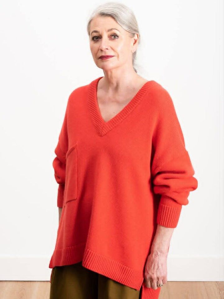Tibi V-Neck Oversized Sweater - Size XS/S