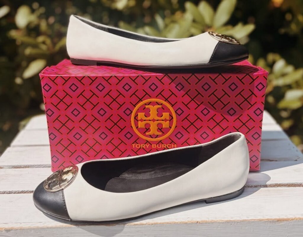 Tory Burch Chelsea Cap Toe Ballet Flat - Size 8