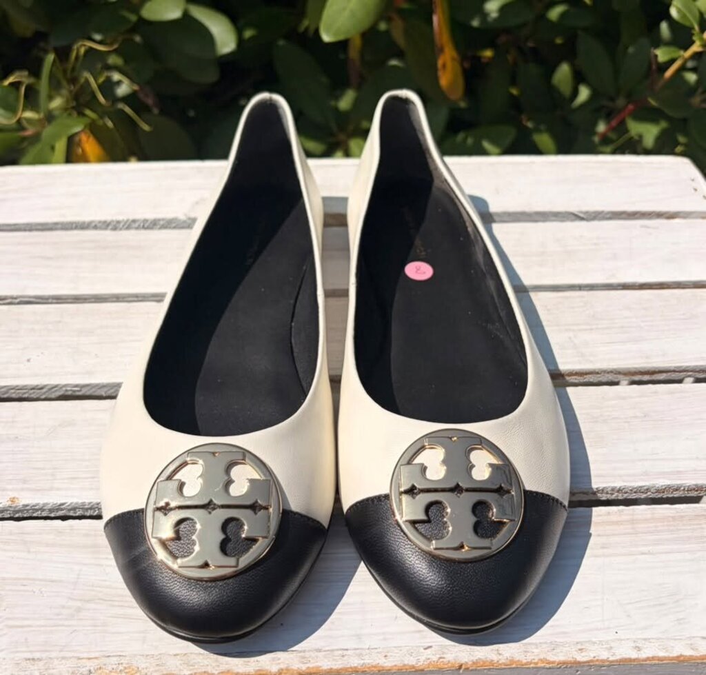 Tory Burch Chelsea Cap Toe Ballet Flat - Size 8