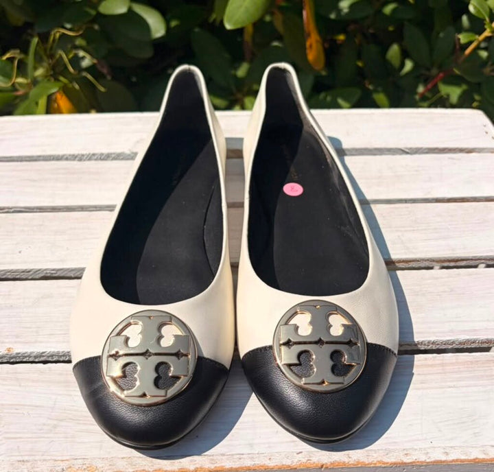 Tory Burch Chelsea Cap Toe Ballet Flat - Size 8