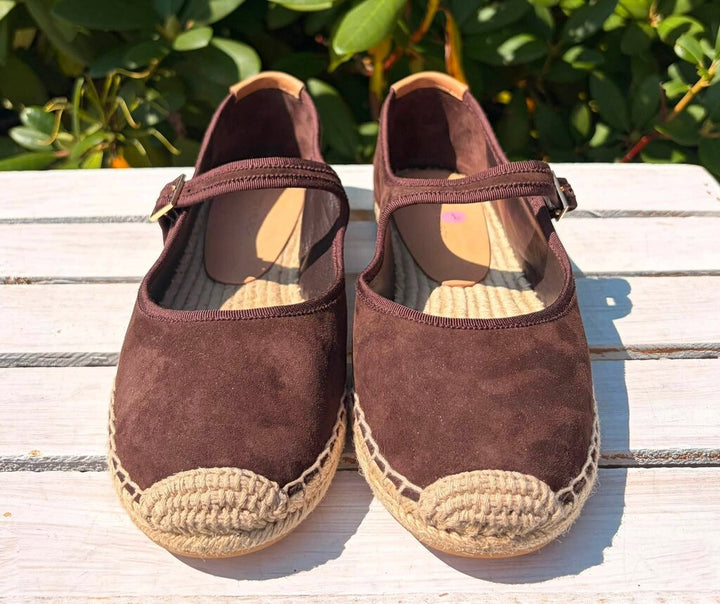 Tory Burch Suede Mary Jane Espadrilles - Size 9