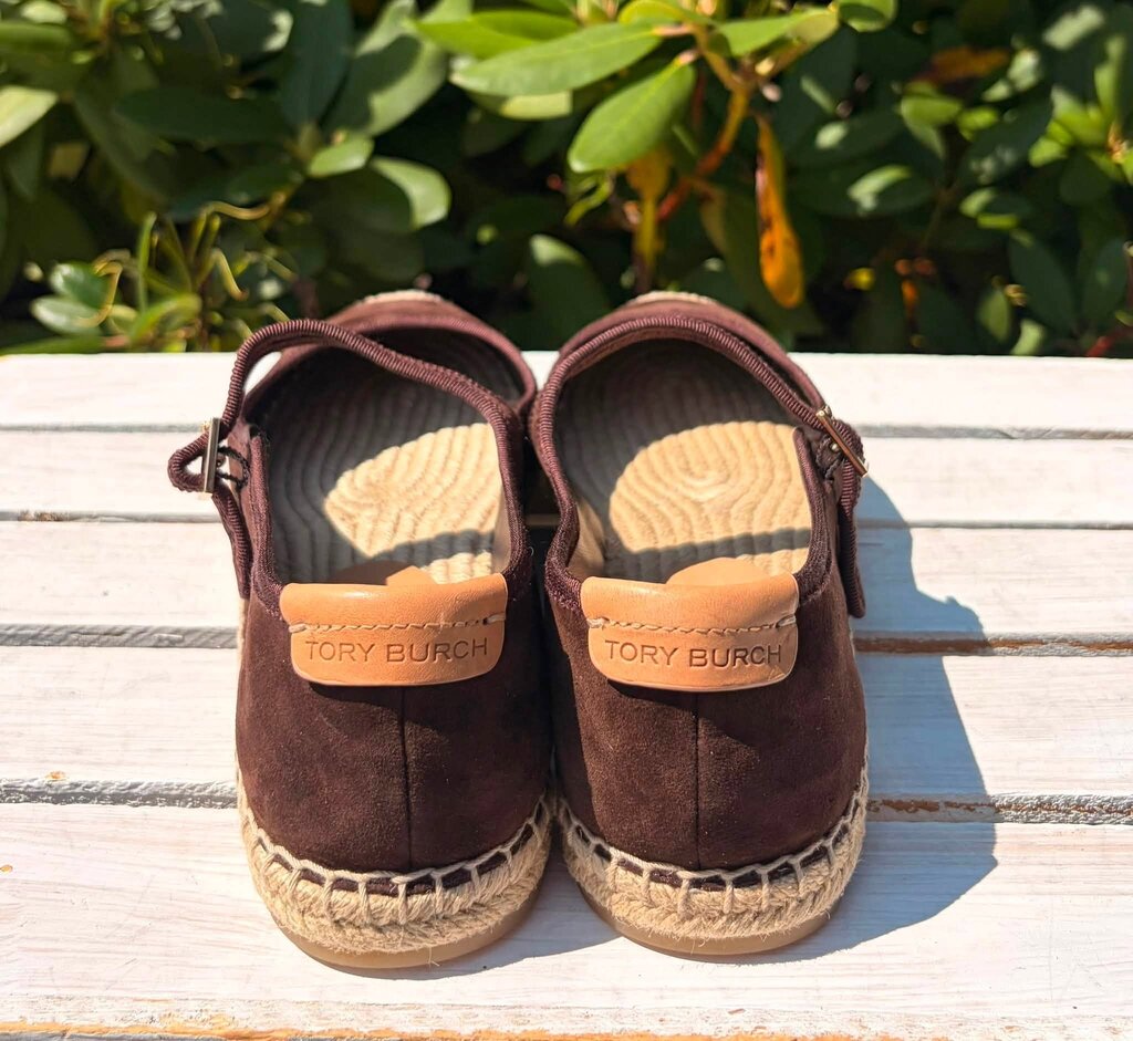 Tory Burch Suede Mary Jane Espadrilles - Size 9