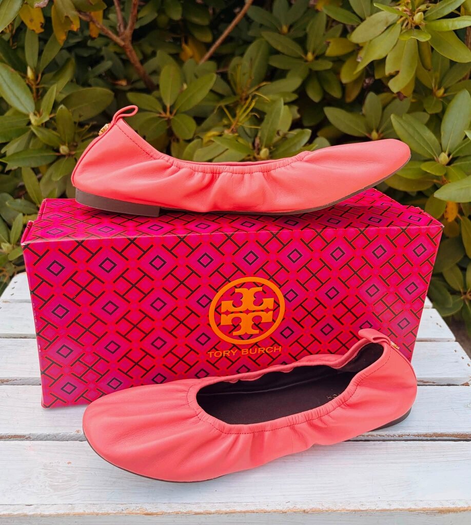 Tory Burch Eddie Leather Ballet Flats - Size 8