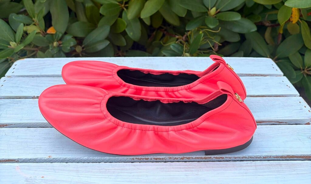 Tory Burch Eddie Leather Ballet Flats - Size 8